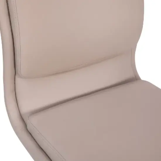 Merrick Lane Mid-Back Armless Home Office Chair with Height Adjustable Swivel Seat and Five Star Chrome Base image {7}