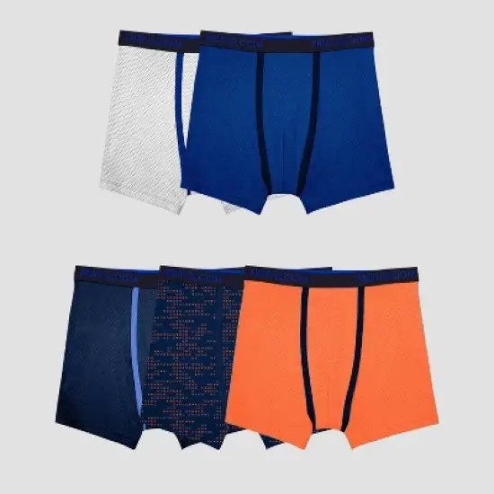 Fruit of the Loom Boys' 5pk Printed Breathable Micro Mesh Boxer Briefs - Colors May Vary image {3}