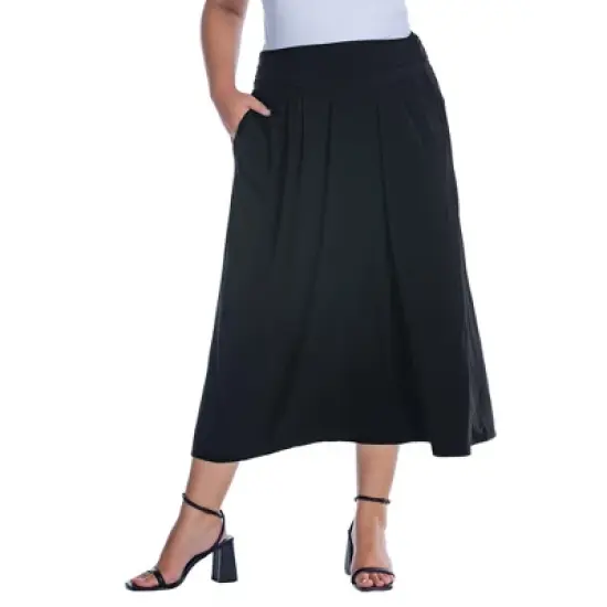 Womens Plus Size Foldover Maxi Skirt With Pockets image {5}