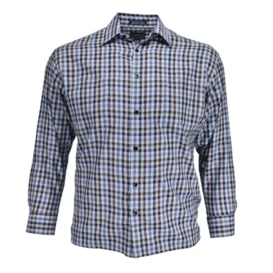 Falcon Bay Men's Two Pocket Button Front Sport Shirt | Blue image {7}