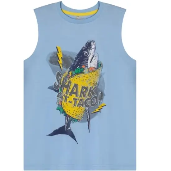 Sleep On It Boys Shark At-Taco 2-Piece Pajama Sleep Shorts Set image {3}