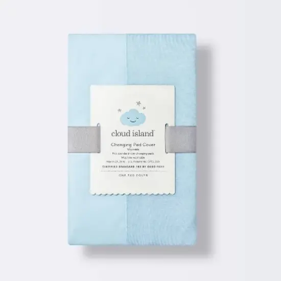 Wipeable Changing Pad Cover - Solid Blue - Cloud Island&trade; image {2}