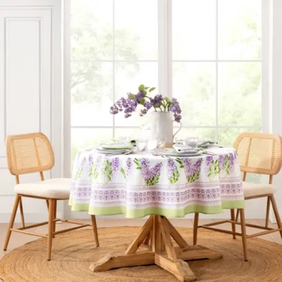 Lilac Garden Floral Tablecloth - Elrene Home Fashions image {4}