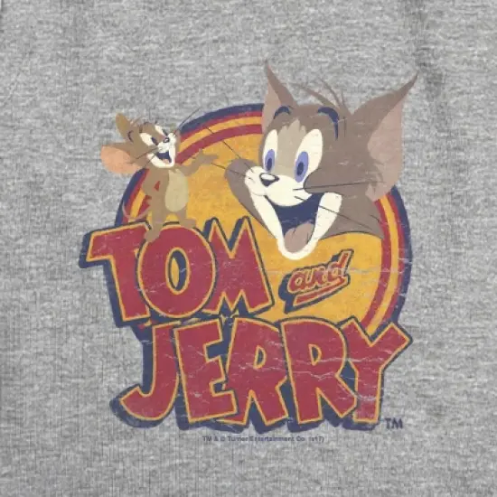 Women's Tom and Jerry Water Damaged Sleeveless Crop Top Tank image {1}