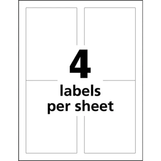 Avery UltraDuty GHS Chemical Labels for Pigment Inkjet Printers, Permanent Adhesive, Waterproof, UV Resistant, 3-1/2" x 5",  200  Labels (60523) image {1}