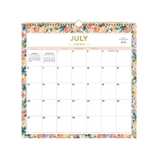 Day Designer 12"x12" 2025-2026 Wirebound Wall Calendar Smitten Multi image {3}
