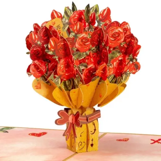Frndly by Paper Love 3D Bouquet of Roses Pop Up Card image {5}