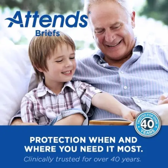 Attends Adult Unisex Briefs with Refastenable Tabs image {6}