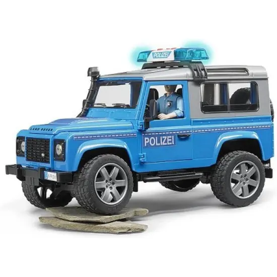 Bruder Land Rover Police Vehicle with Policeman Action Figure image {2}