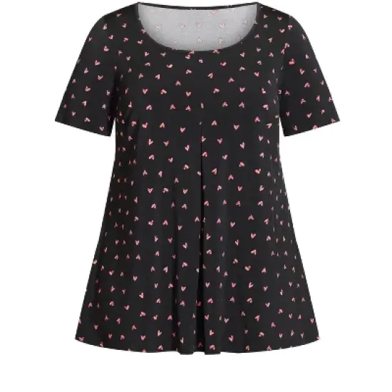 Women's Plus Size Luv Pleat Front Tunic - black | EVANS image {2}