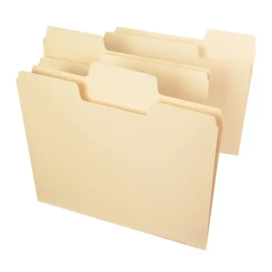 Smead SuperTab File Folder, Oversized 1/3-Cut Tab, Letter Size, Manila, 100 Per Box (10301) image {4}