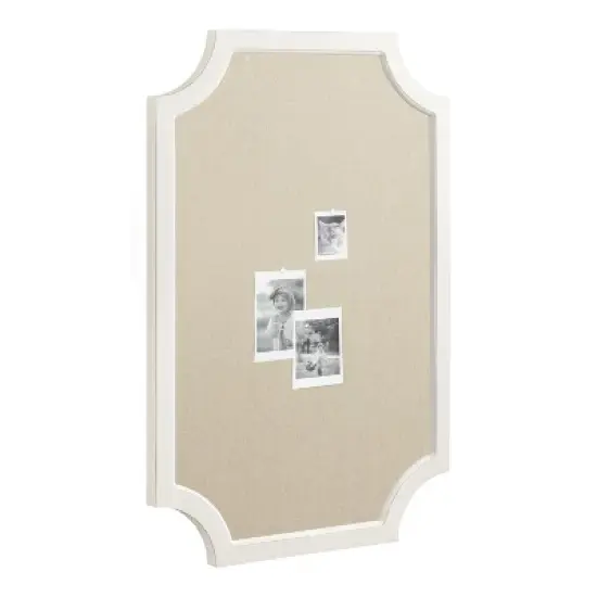 Kate and Laurel Hogan Framed Fabric Pinboard, 23.5x36, White image {8}