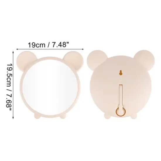 Unique Bargains Durable Cartoon Ears Desktop Cosmetic Mirror 1 Pc image {1}