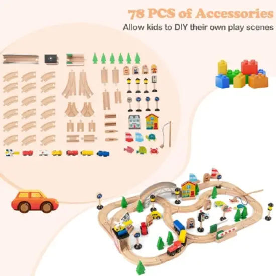 Costway All-in-One Kids Activity Table with Reversible Blackboard & Map Tabletop image {6}
