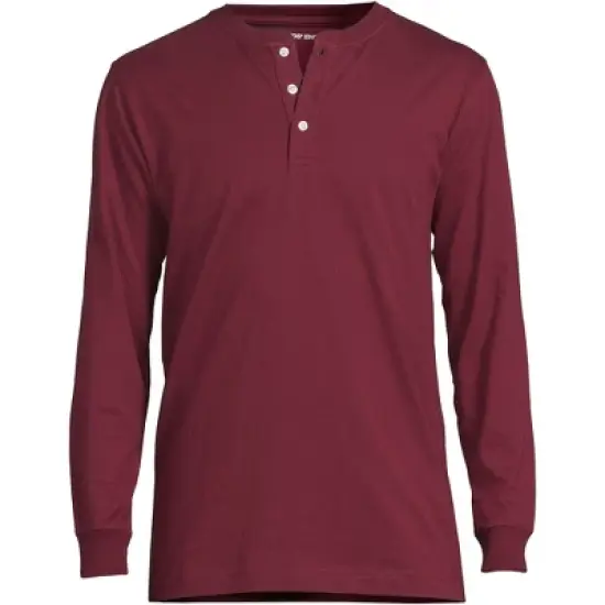 Lands' End Men's Super-T Long Sleeve Henley Shirt image {7}