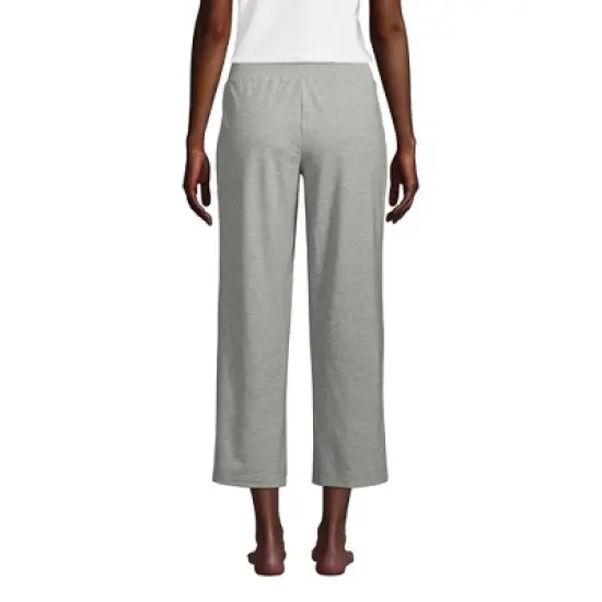 Lands' End Women's Lounge Mid Rise Wide Leg Crop Pajama Pants image {1}