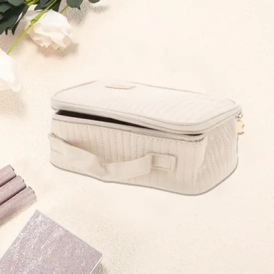 Unique Bargains Rectangle Handheld Makeup Bag 1 Pc image {2}