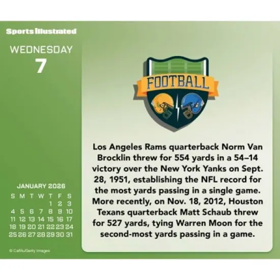 Trends International 2026 Sports Illustrated Sports Dayata Time 6.12"x5.37" Box Calendar image {4}