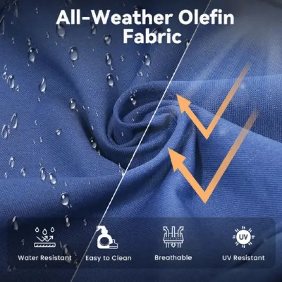 Patio Furniture Set, Outdoor Wicker Sofa Couch with Metal Armrest, Swivel Rocking Chairs, Ottomans, All-Weather Conversation Set for Garden image {8}