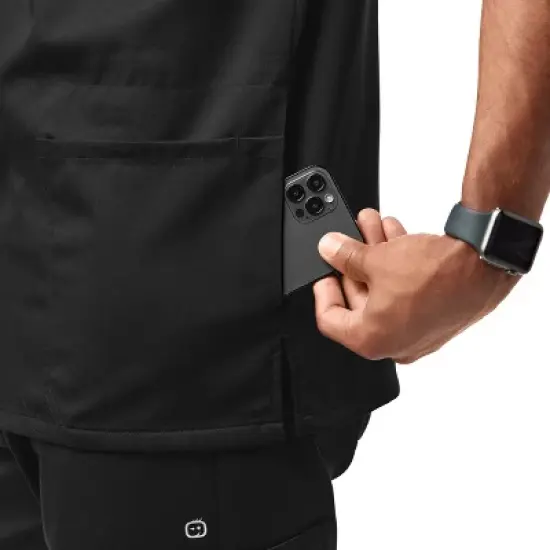 Wink PRO Men's Multi-Pocket V-Neck Scrub Top image {3}