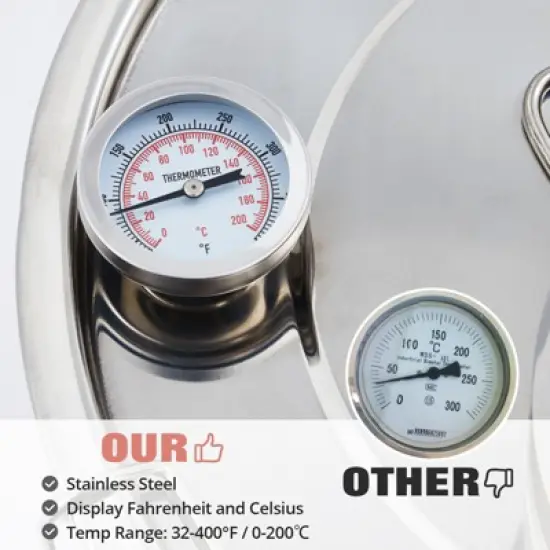 Garvee Alcohol Still Stainless Steel Alcohol Distiller Copper Tube Spirit Boiler with Build-In Thermometer for Brewing Whisky Wine Brandy image {5}