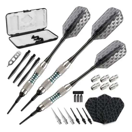 Viper Bobcat Adjustable Weight Conversion Dart Set 16-19 Grams, Black Rings image {5}