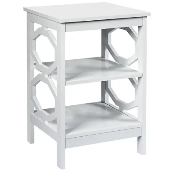 Costway 3-tier Nightstand Sofa Side End Accent Table Storage Display Shelf White\Black\Espresso\Grey image {13}