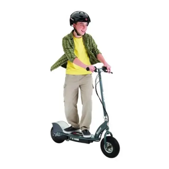 Razor E300 Durable Adult & Teen Ride-On 24V Motorized High-Torque Power Electric Scooter, Speeds up to 15 MPH with Brakes and 9" Pneumatic Tires, Gray image {1}