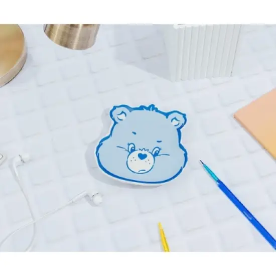 Silver Buffalo Care Bears Grumpy Bear Face Sculpted Ceramic Trinket Tray Dish image {2}