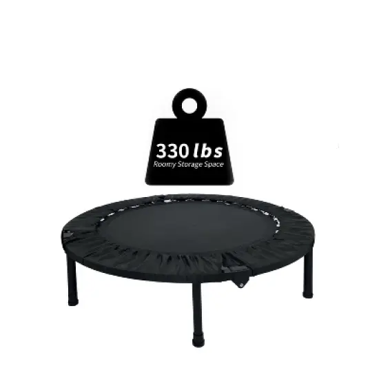 YONWAY 40 inch Foldable Mini Trampoline, for Adults or Kids Trampoline, Max Load 330 lbs, for Home Workouts image {10}