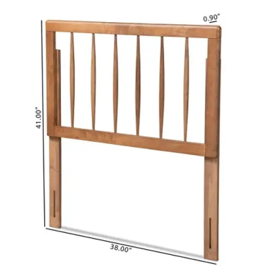 Valin Wood Headboard Walnut - Baxton Studio image {5}