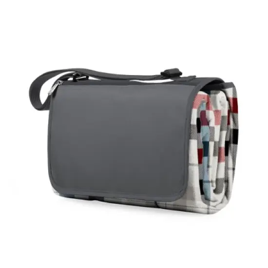 Oniva Blanket Tote Outdoor Carnaby Street Collection Picnic Blanket XL - Gray with Blue & Red Accents image {3}