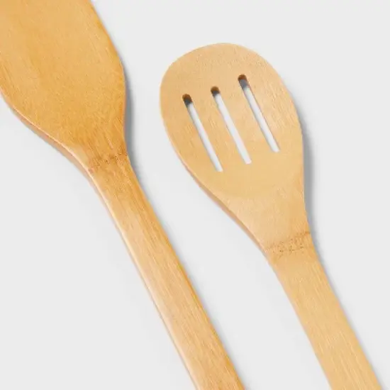 10pc Bamboo Silicone Kitchen Utensil Set Blue - Room Essentials&trade; image {2}