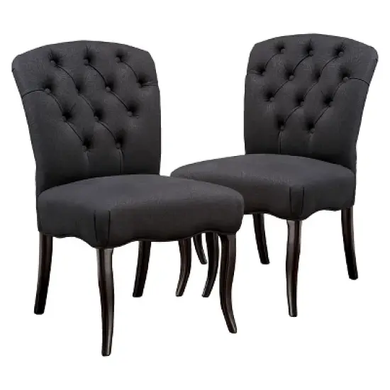 Hallie Fabric Dining Chair Set 2ct - Christopher Knight Home image {5}