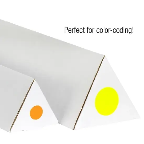 Tape Logic Removable Labels 2" Circle Fluorescent Yellow 500 /Roll DL1390FY image {3}