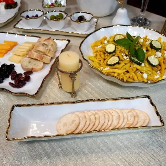 Certified International Regency Cracker Tray Gold image {6}