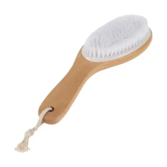 Unique Bargains Curved Handle Bath Brush 9.84" Length White 1 Pc image {6}