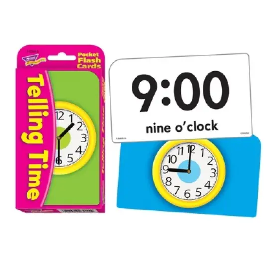 TREND Telling Time Pocket Flash Cards image {1}