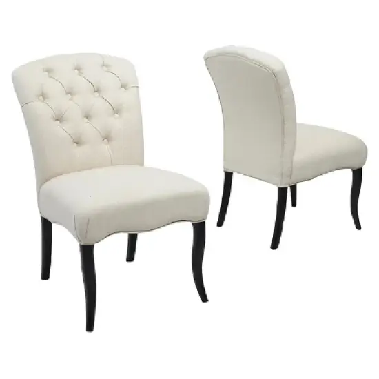 Hallie Fabric Dining Chair Set 2ct - Christopher Knight Home image {4}