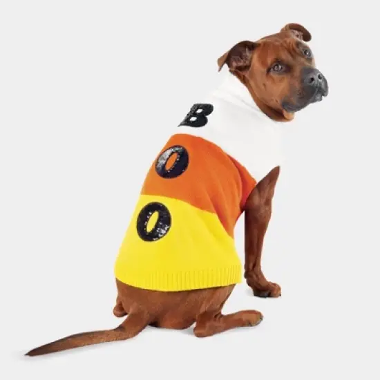 Halloween Candy Corn Boo Dog and Cat Sweater - Hyde & EEK! Boutique&trade; image {6}