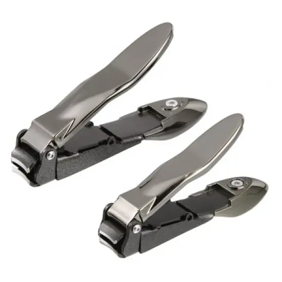 Unique Bargains Stainless Steel Nail Clippers Portable Nail Clipper Set for Nail Care 2 Pcs image {7}
