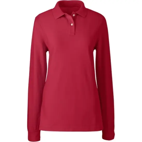 School Uniform Young Women's Long Sleeve Mesh Polo Shirt image {9}