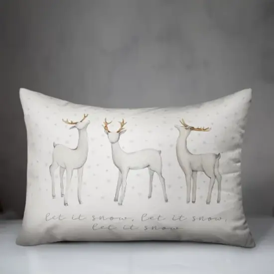Creative Products Let It Snow Deer 20 x 14 Indoor / Outdoor Pillow image {2}