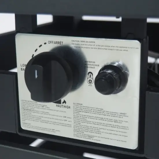 Christopher Knight Home Firth Outdoor 30,000 BTU Iron Fire Pit Table, Black image {6}