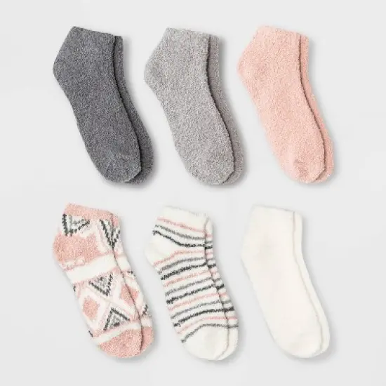Women's 6pk Cozy Low Cut Socks - 4-10 image {2}
