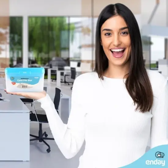 Enday  3" X 5" Index Card File Box image {1}