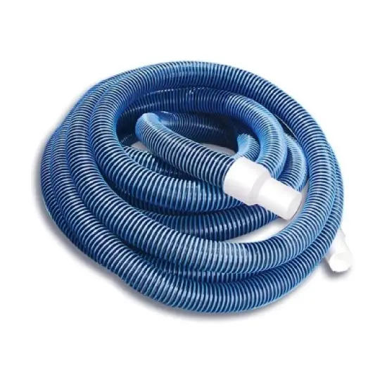 Pool Central Spiral Wound EVA Vacuum Hose with White Cuffs 30' x 1.5" - Blue image {1}