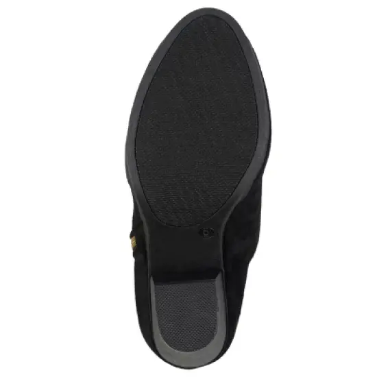 Journee Collection Womens Link Outside Zip Stacked Heel Booties image {4}