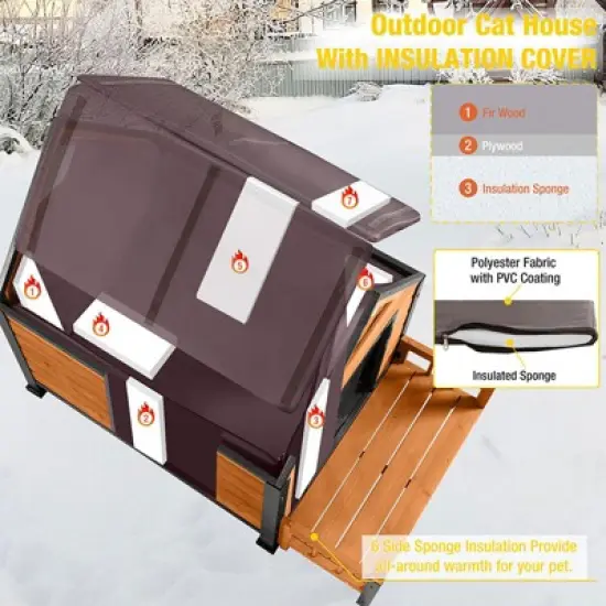Aivituvin Insulated Dog House with Liner Inside| Iron Frame-AIR80/81/87-IN image {11}
