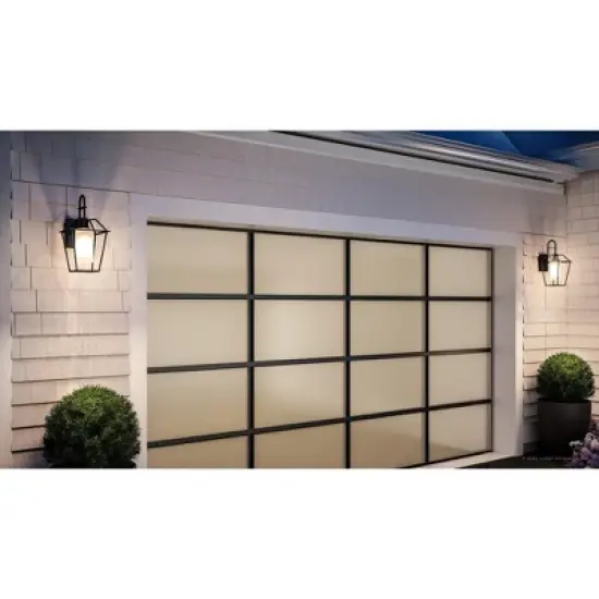 Urban Ambiance Luxury Minimalist Outdoor Wall Sconce 14.875''H x 7.5''W,  Midnight Black Finish,  Chandler Collection, UHP1390 image {1}